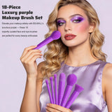 BS MALL Makeup Brush Set 18 Piece Professional Cosmetic Brushes with Black Case for Flawless Makeup
