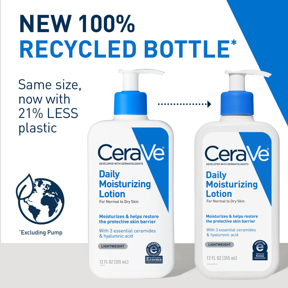 CeraVe Daily Moisturizing Lotion for Dry Skin with Hyaluronic Acid & Ceramides 12 Oz