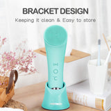 PRITECH Facial Cleansing Brush with Silicone Face Scrubber and Heat Massage for Deep Skin Cleaning