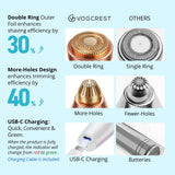 VG VOGCREST Facial Hair Remover and Eyebrow Shaver with Rechargeable LED Precision Trimmer