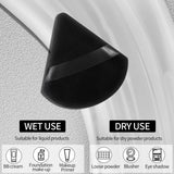 Pimoys 6 Piece Triangle Velour Powder Puff Makeup Sponge for Loose Powder Setting Black