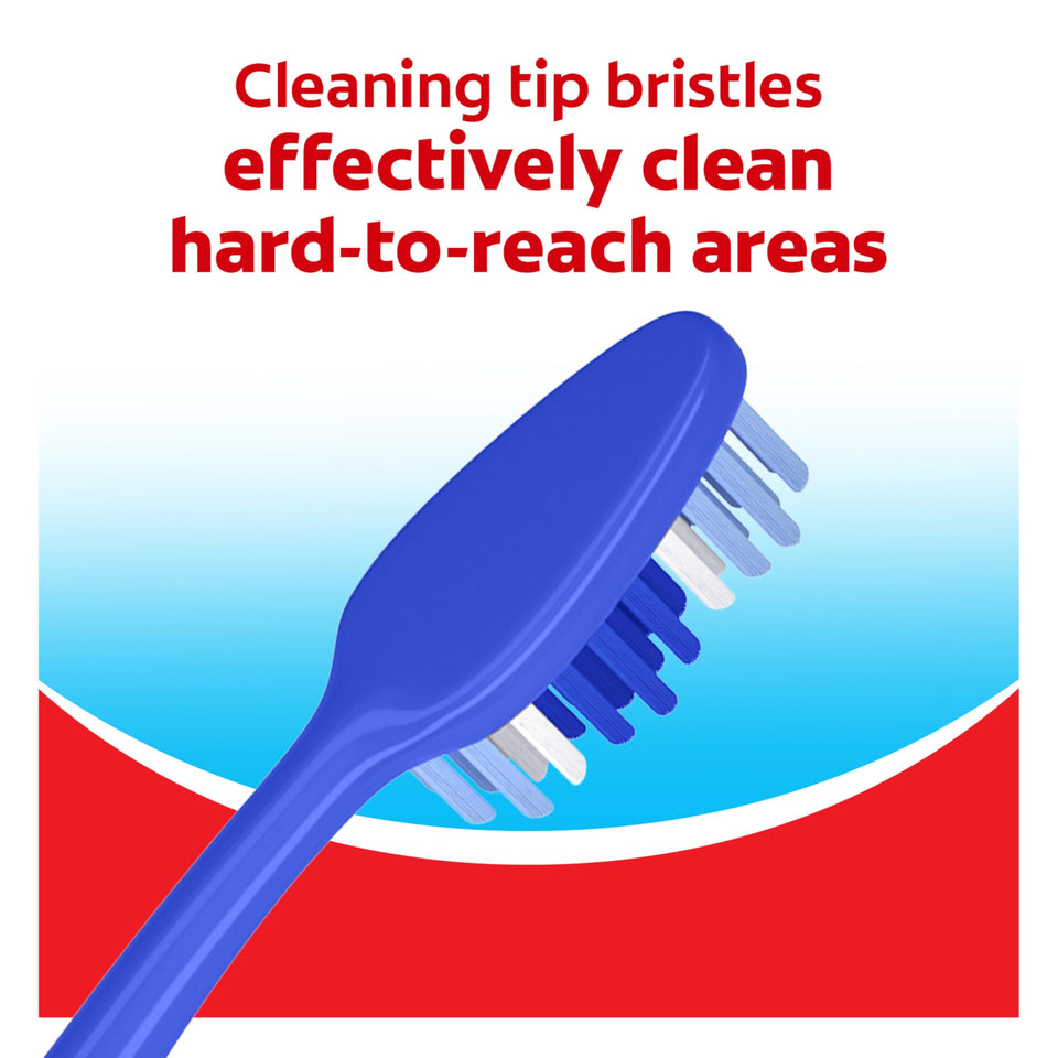 Colgate Extra Clean Medium Toothbrush for Adults 6 Pack Cleaning Tip Bristles