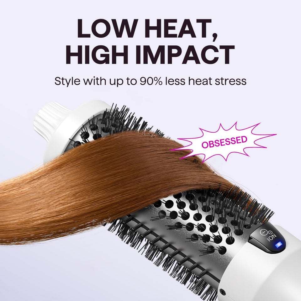 Wavytalk Thermal Brush 1.5 Inch Heated Round Brush with Ionic Ceramic for Smooth Blowout Hair Styling