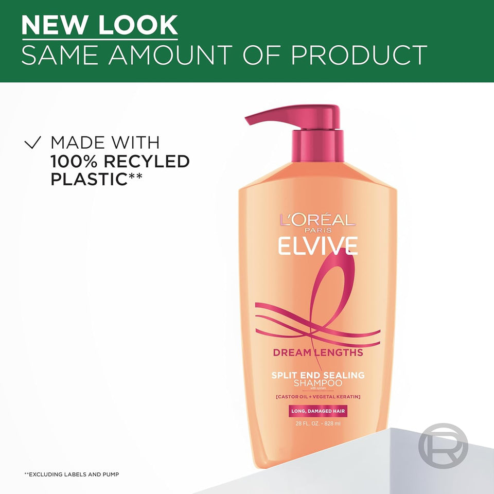 L'Oreal Paris Elvive Dream Lengths Shampoo and Conditioner Kit, Paraben Free, 1 kit