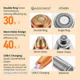 VG VOGCREST Facial Hair Remover and Eyebrow Shaver with Rechargeable LED Precision Trimmer