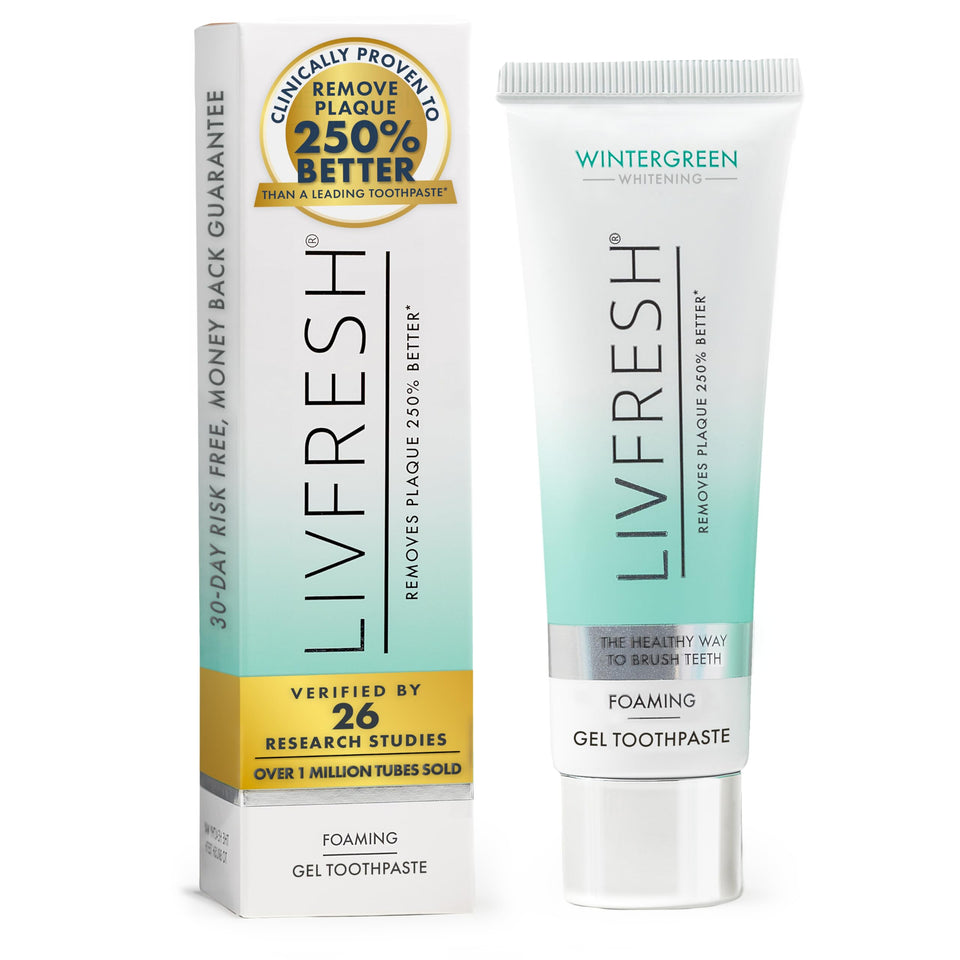 LIVFRESH Toothpaste Gel Clinically Proven for Better Plaque Removal and Improved Gum Health