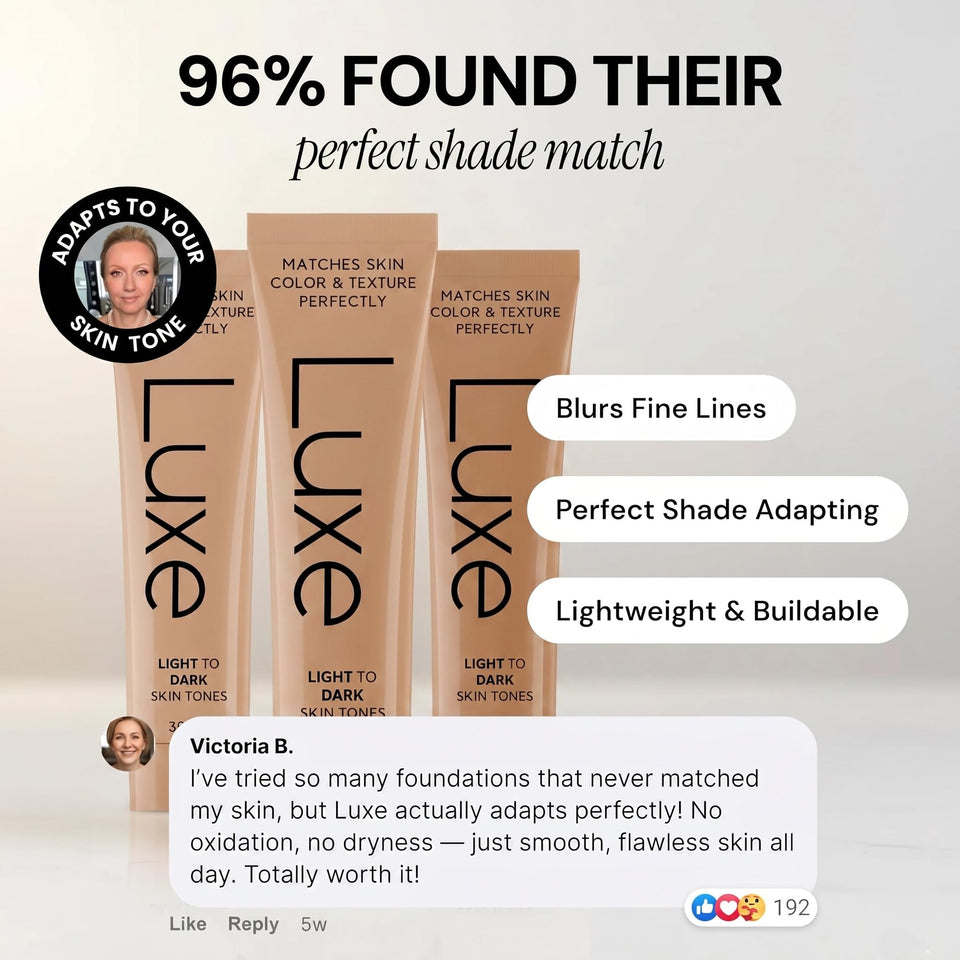 Luxe Color Changing Foundation Medium with Smart Shade Matching Formula for Natural Looking Skin