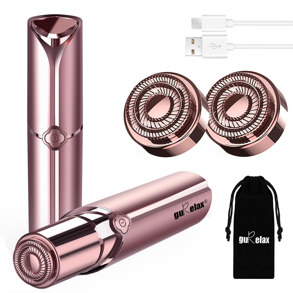 Gurelax painless electric facial hair remover women face lip chin rechargeable pink - BuyO