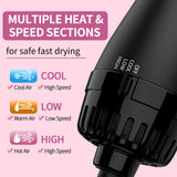 Umeely 4-in-1 Hair Dryer Brush Blow Dryer Styler with Negative Ion Anti-Frizz Ceramic Titanium Barrel