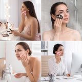 Pimoys 6 Piece Triangle Velour Powder Puff Makeup Sponge for Loose Powder Setting Black