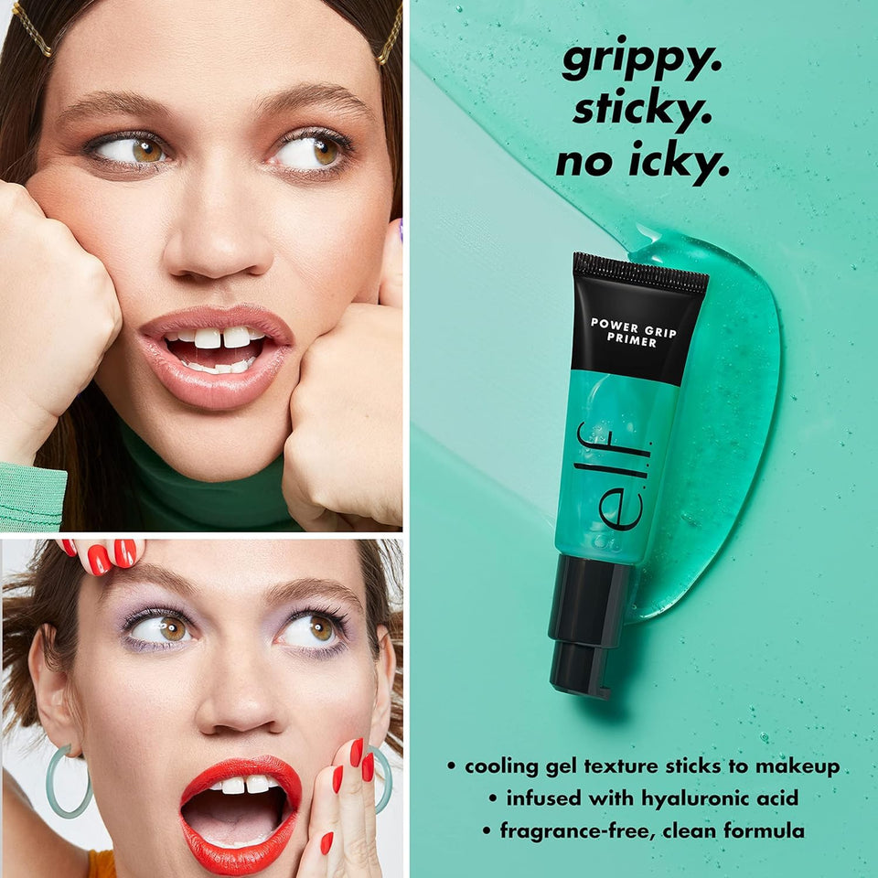 e.l.f. Power Grip Primer Gel Based Hydrating Face Primer for Long Lasting Makeup and Smooth Skin