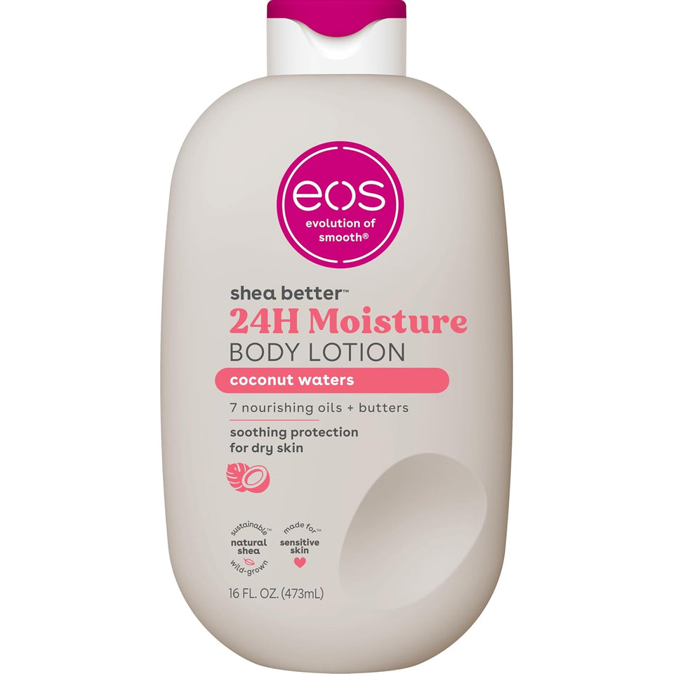 eos Shea Better Body Lotion Vanilla Cashmere Lightweight Non Greasy Moisturizer for Dry Skin Care