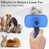 Swihauk Self-Cleaning Slicker Brush Deshedding Grooming Tool for Dogs and Cats Blue