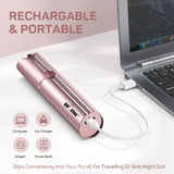 Gurelax Electric Painless Facial Hair Remover for Women Face Lip Chin Rechargeable 2 Replacement Heads Pink