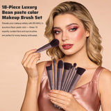 BS MALL Makeup Brush Set 18 Piece Professional Cosmetic Brushes with Black Case for Flawless Makeup