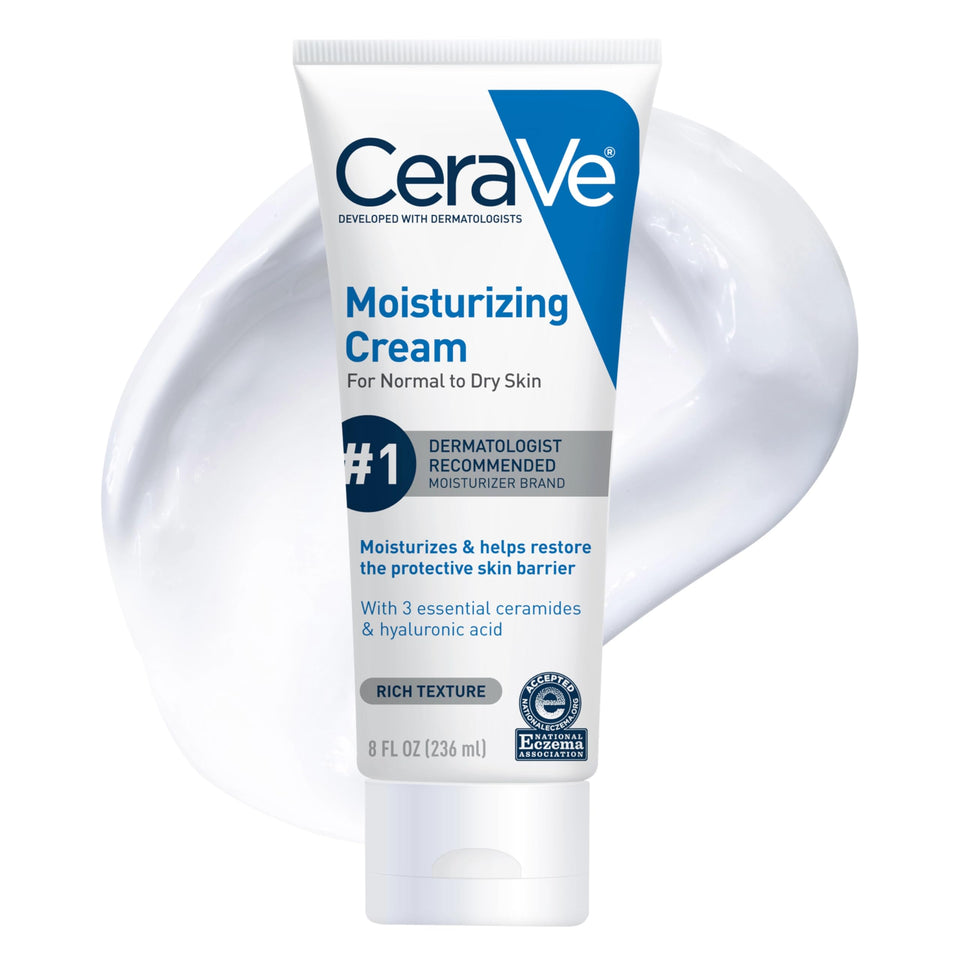 CeraVe Moisturizing Cream for Face & Body with Hyaluronic Acid & Ceramides 19 Oz