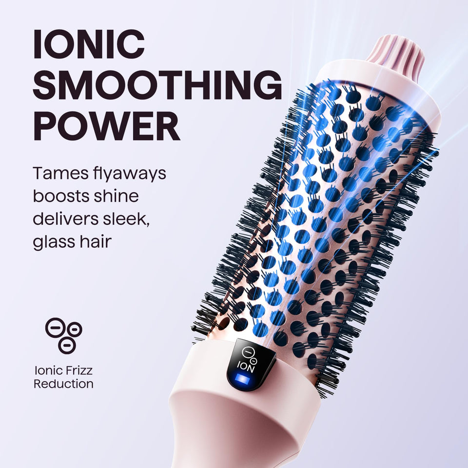 Wavytalk Thermal Brush 1.5 Inch Heated Round Brush with Ionic Ceramic for Smooth Blowout Hair Styling