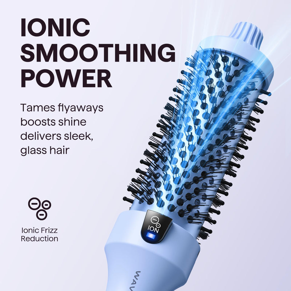 Wavytalk Thermal Brush 1.5 Inch Heated Round Brush with Ionic Ceramic for Smooth Blowout Hair Styling