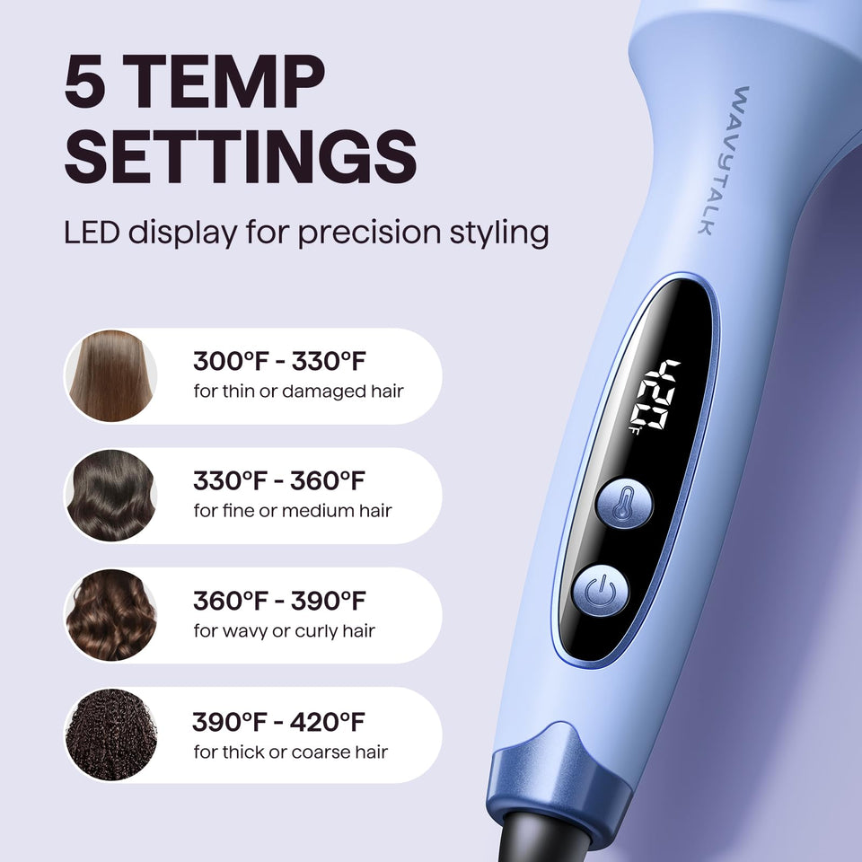 Wavytalk Thermal Brush 1.5 Inch Heated Round Brush with Ionic Ceramic for Smooth Blowout Hair Styling