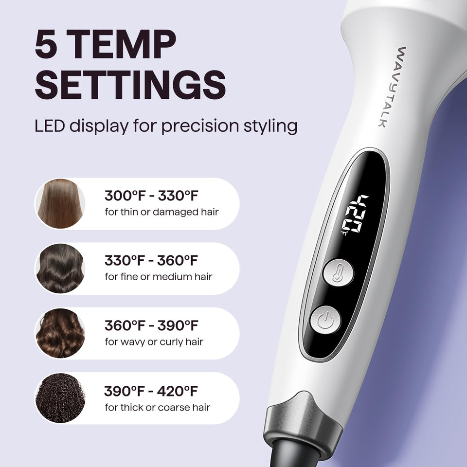 Wavytalk Thermal Brush 1.5 Inch Heated Round Brush with Ionic Ceramic for Smooth Blowout Hair Styling