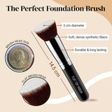 KESHIMA Flat Top Kabuki Foundation Brush for Liquid Cream Powder Buffing Blending 1.2 Inch
