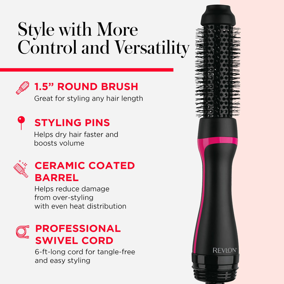 REVLON One-Step Hair Dryer and Round Brush Styler for Salon Blowout Volume and Shine