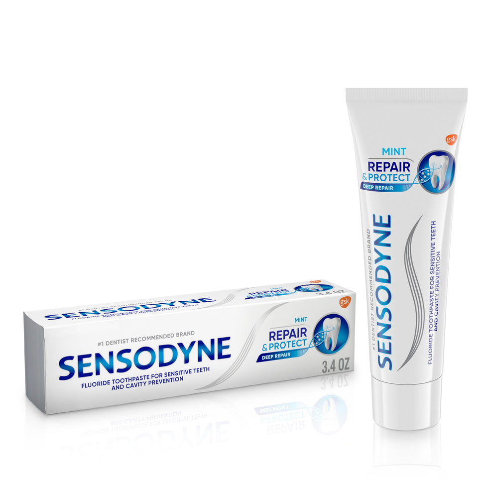 Sensodyne Repair and Protect Whitening Toothpaste for Sensitive Teeth with Cavity Protection Pack of 2