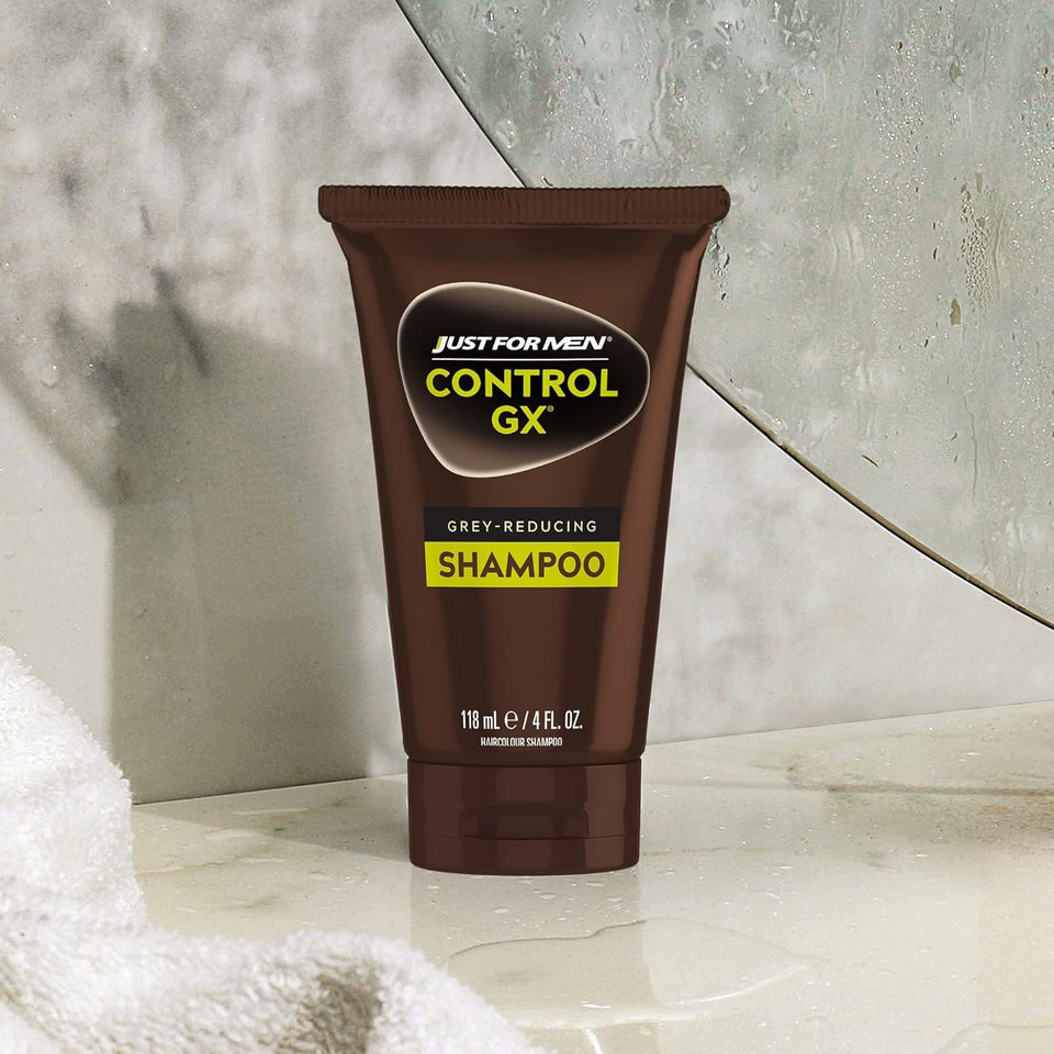 Just For Men Control GX Hair Color Shampoo for Gradual Grey Reduction and Healthy Hair Appearance