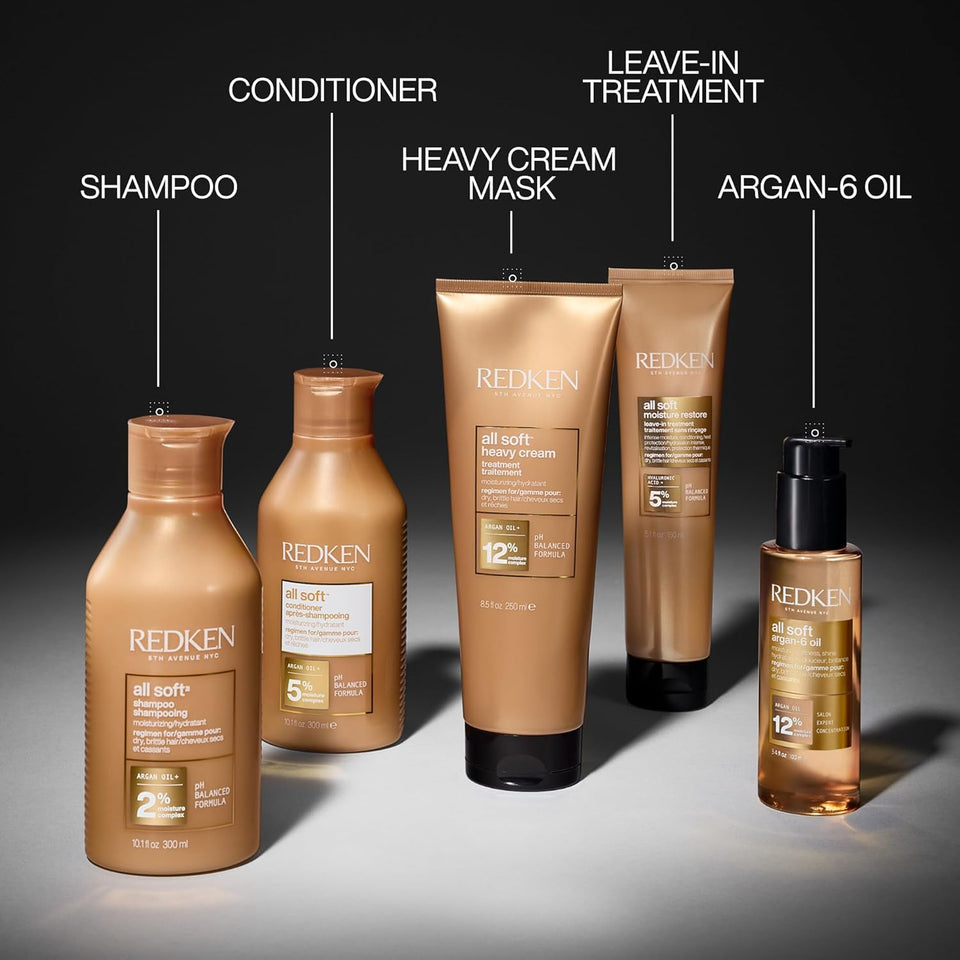 Redken All Soft Moisturizing Conditioner for Dry Hair with Deep Hydration Softness and Lasting Shine