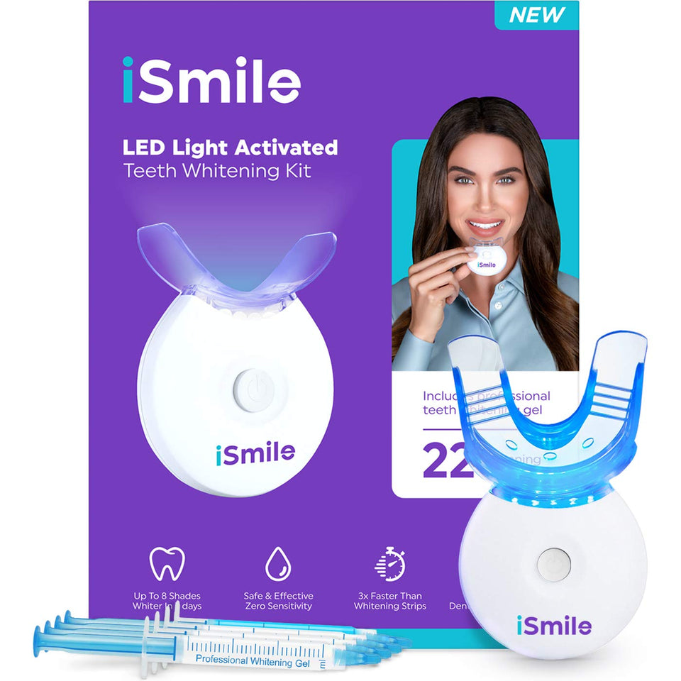 iSmile LED teeth whitening kit 35% carbamide peroxide gel syringes remineralization tray - BuyO