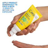 CeraVe Invisible Mineral Sunscreen SPF 50 with Zinc Oxide & Titanium Dioxide Face Sunscreen 1.62 Oz