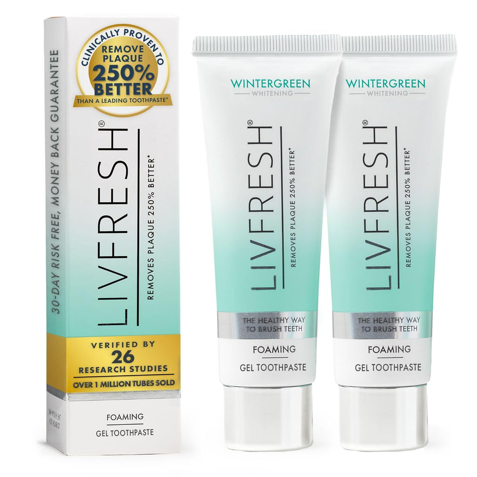 LIVFRESH Toothpaste Gel Clinically Proven for Better Plaque Removal and Improved Gum Health