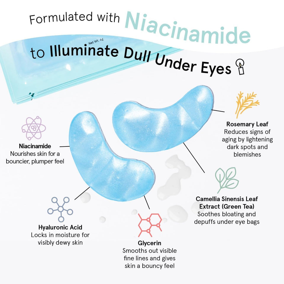grace & stella Under Eye Mask Patches for Dark Circles Puffy Eyes & Wrinkles Vegan 6 Pairs Pink