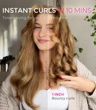 TYMO CURLPRO Automatic Rotating Curling Iron with Ionic Ceramic Barrel for Beach Waves Pink