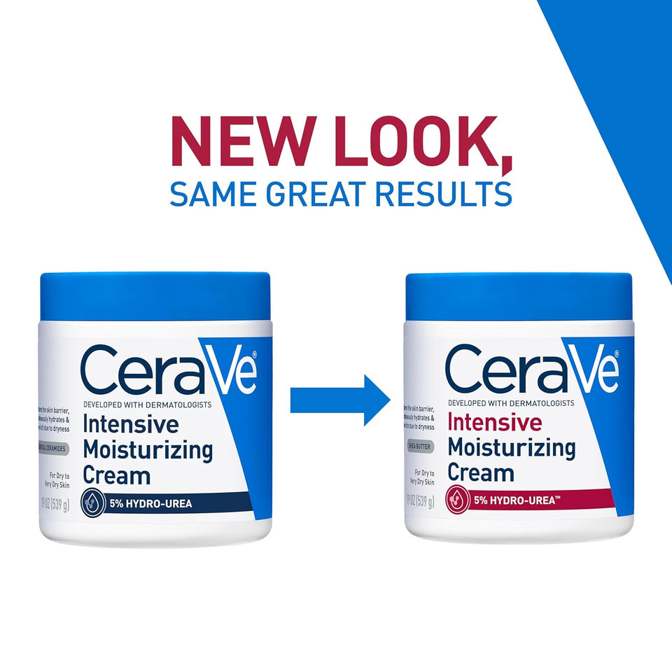 CeraVe Intensive Moisturizing Cream for Extremely Dry Skin with Shea Butter 72H Hydration 19 Oz