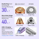VG VOGCREST Facial Hair Remover and Eyebrow Shaver with Rechargeable LED Precision Trimmer