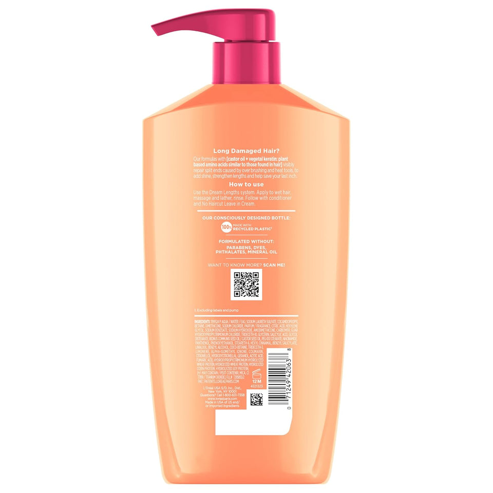 L'Oreal Paris Elvive Dream Lengths Shampoo and Conditioner Kit, Paraben Free, 1 kit