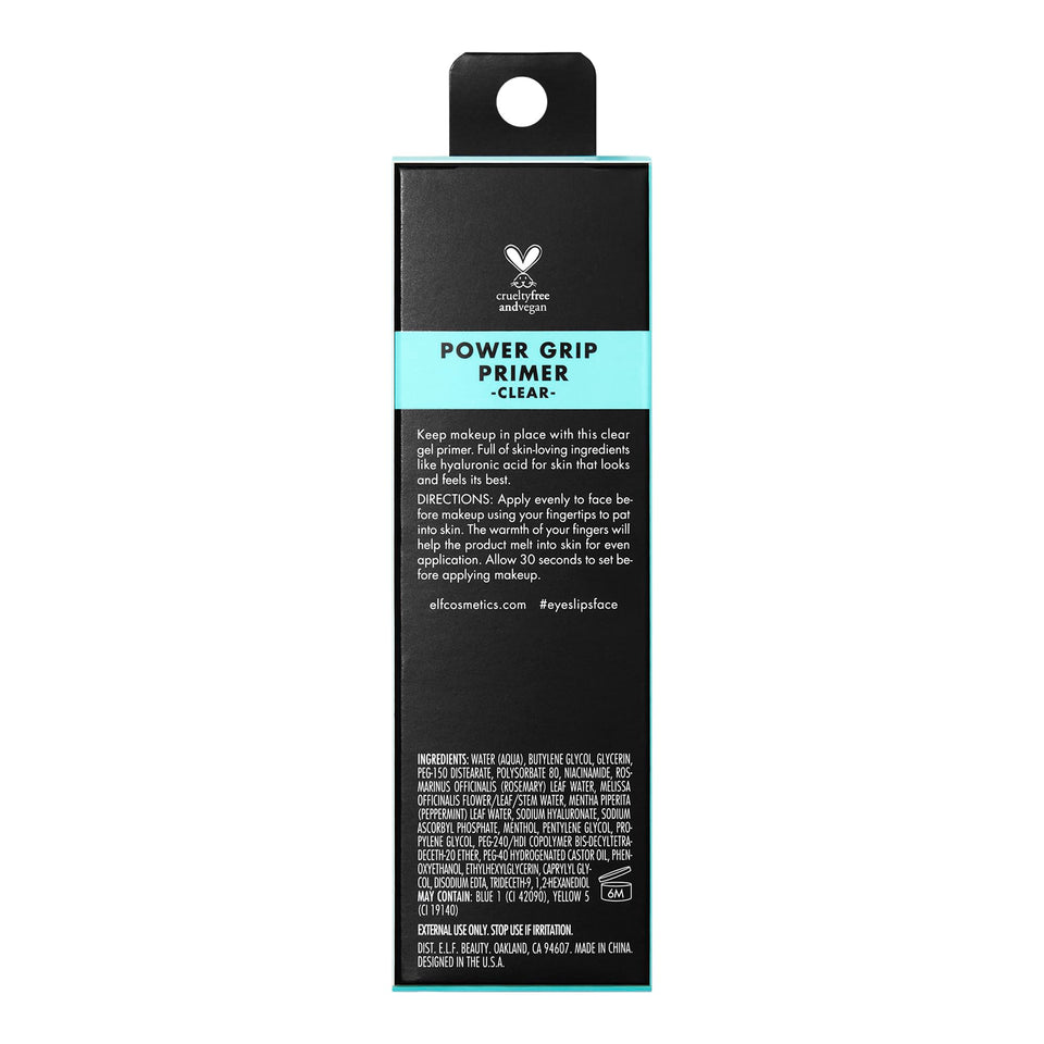 e.l.f. Power Grip Primer Gel Based Hydrating Face Primer for Long Lasting Makeup and Smooth Skin