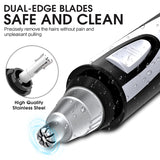Professional Ear and Nose Hair Trimmer with Waterproof Dual Edge Blades for Men and Women Pink