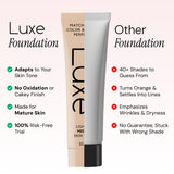 Luxe Color Changing Foundation Medium with Smart Shade Matching Formula for Natural Looking Skin
