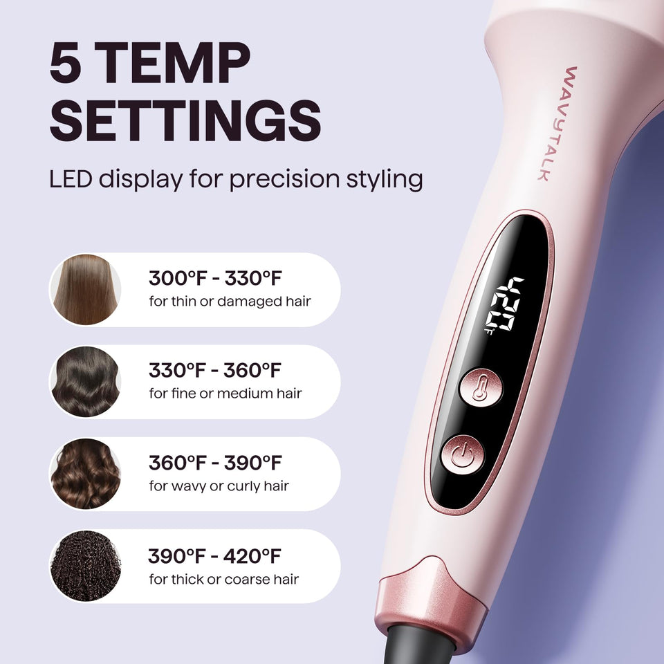 Wavytalk Thermal Brush 1.5 Inch Heated Round Brush with Ionic Ceramic for Smooth Blowout Hair Styling