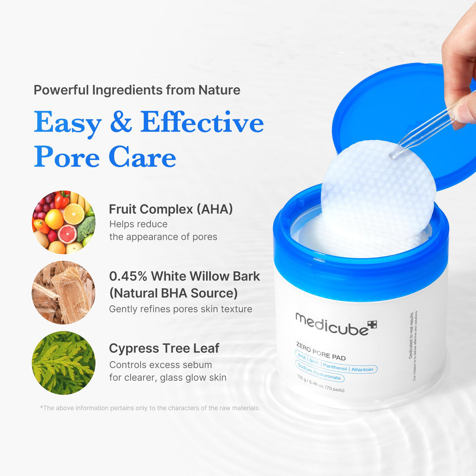 medicube Dual Textured Toner Pads with AHA BHA for Clearer Smoother and Refined Looking Skin