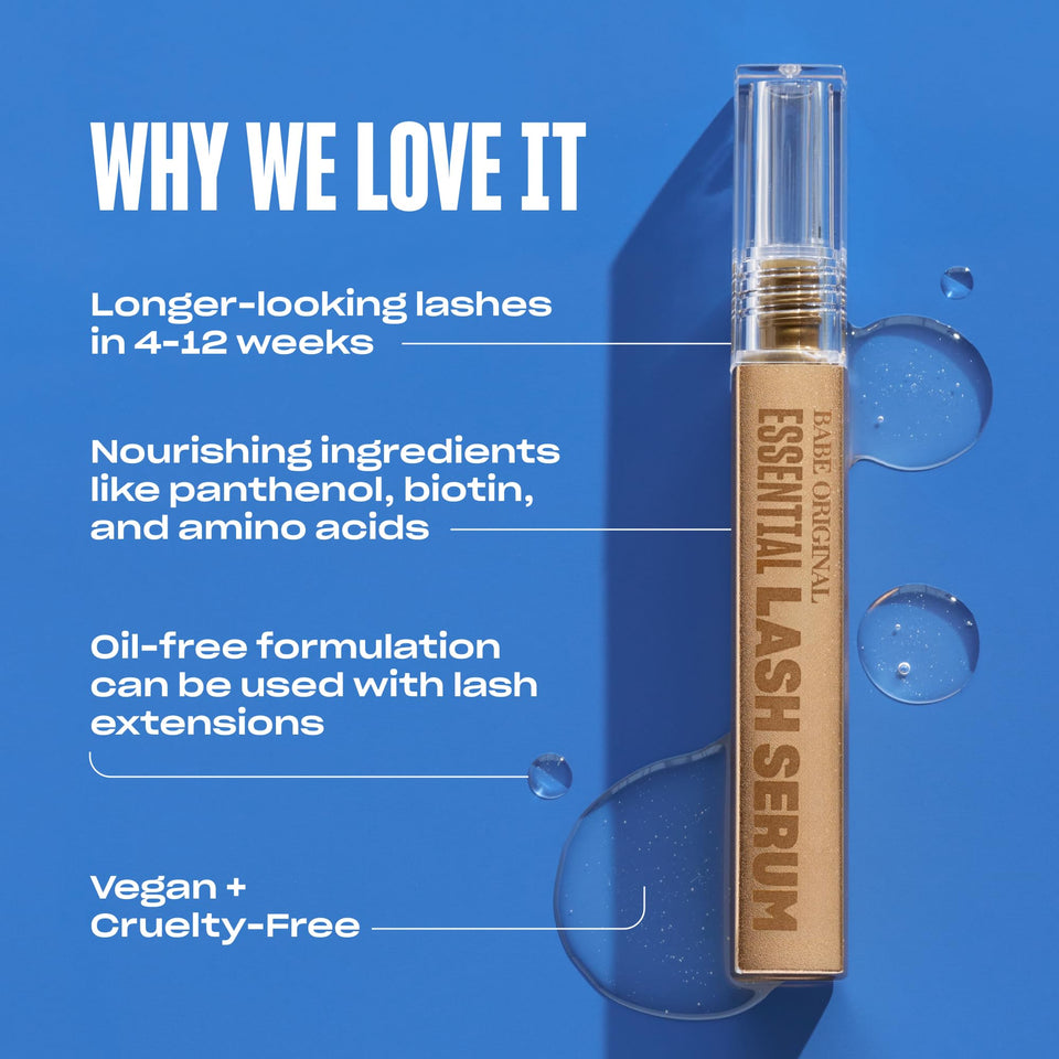 Babe Original Lash Serum for Fuller Longer Looking Eyelashes and Healthier Lash Appearance
