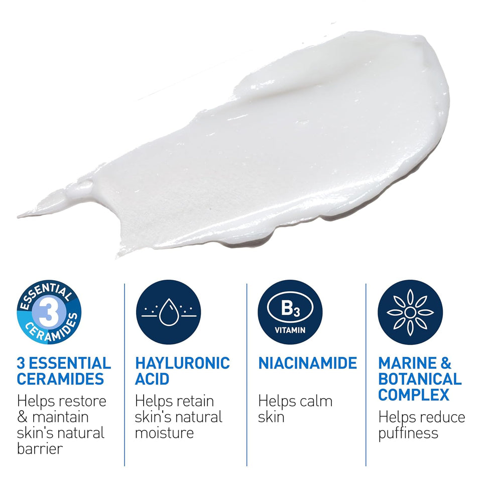 CeraVe Eye Repair Cream for Puffiness & Under Eye Bags with Hyaluronic Acid & Niacinamide
