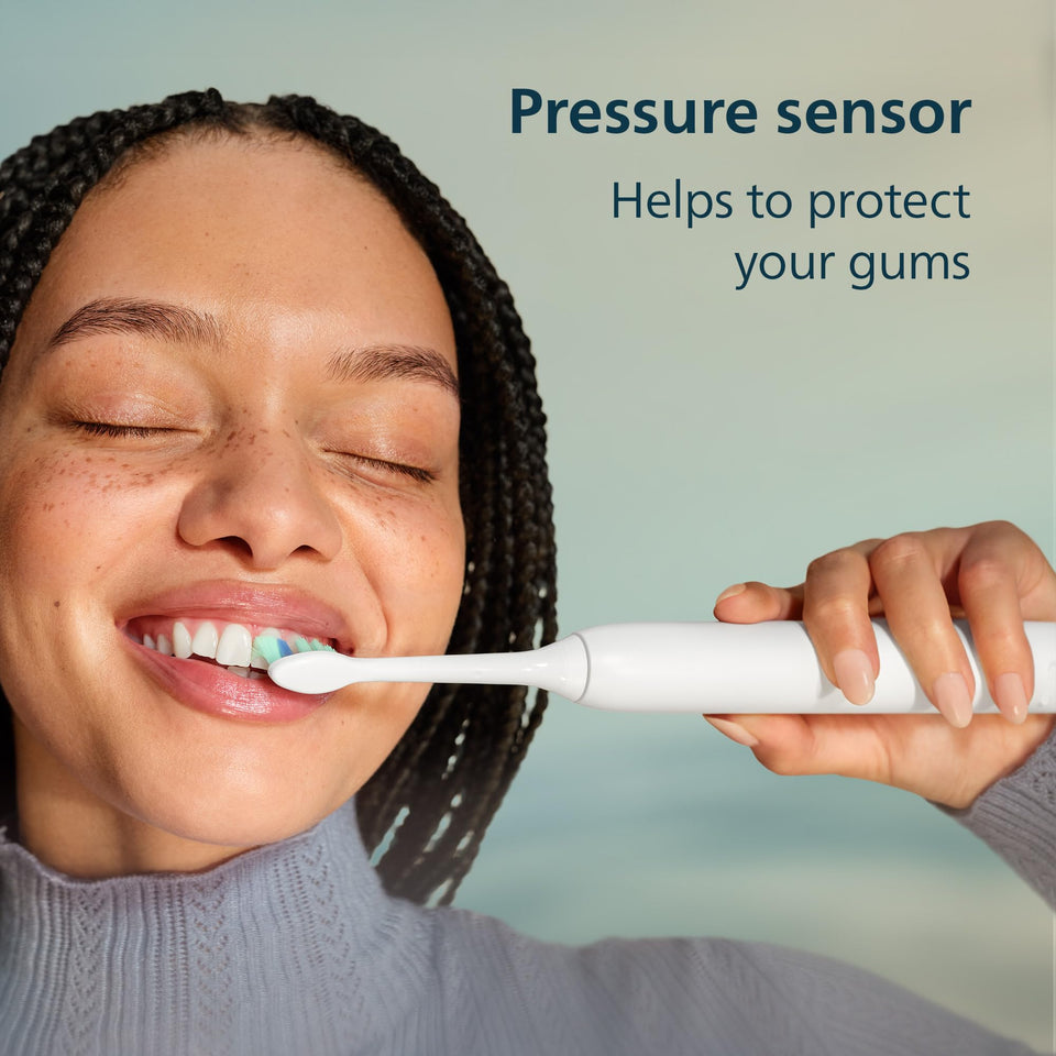 Philips Sonicare 4100 Electric Toothbrush Pressure Sensor SmartTimer Quadpacer Black HX3681