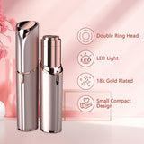 Women Facial Hair Remover Electric Face Shaver for Smooth Peach Fuzz and Lip Hair Removal Rose Gold