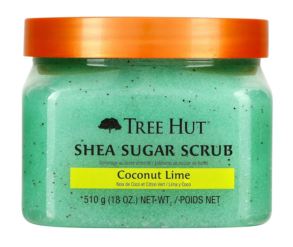 Tree Hut Vanilla Body Scrub with Shea Butter & Essential Oils Hydrating Sugar Exfoliator 18 Oz