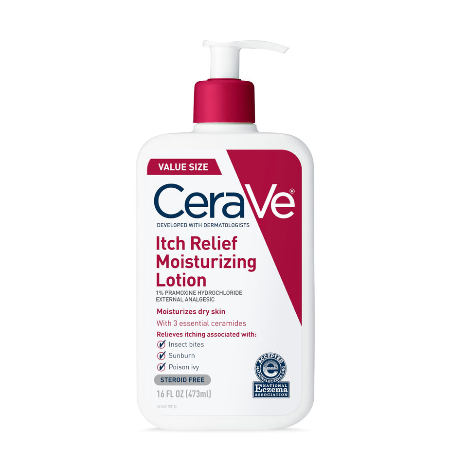 CeraVe Anti Itch Moisturizing Lotion with Pramoxine for Skin Irritation Relief 16 Oz