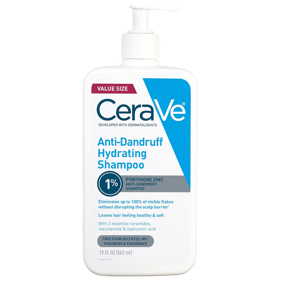 CeraVe Anti Dandruff Shampoo for Flake Removal Itchy Scalp Relief and Deep Hydration Care