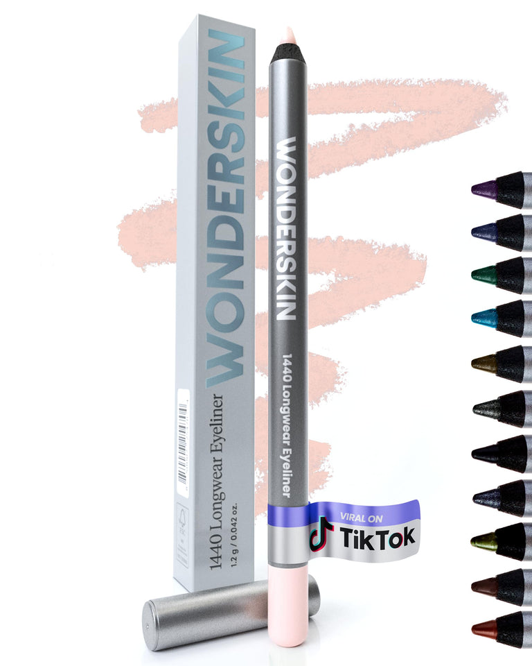 Wonderskin 1440 Longwear Eyeliner Pencil Deep Black Waterproof Formula for Lasting Eye Makeup